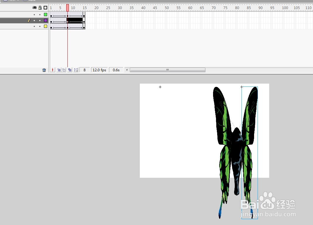 flash做个卡通蝴蝶飞舞的动画