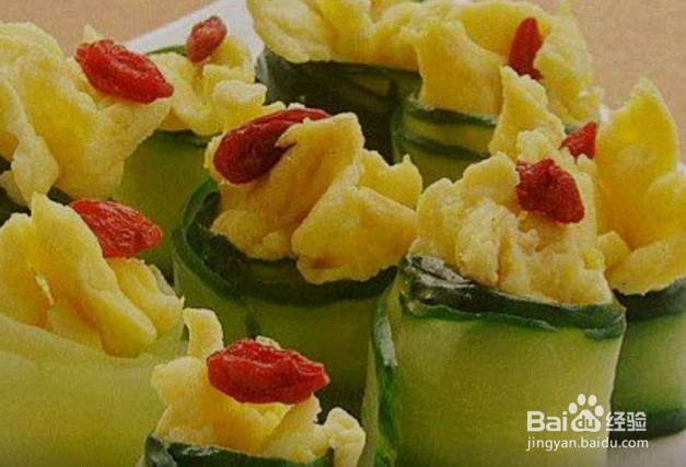 低卡减肥食品——黄瓜鸡蛋卷