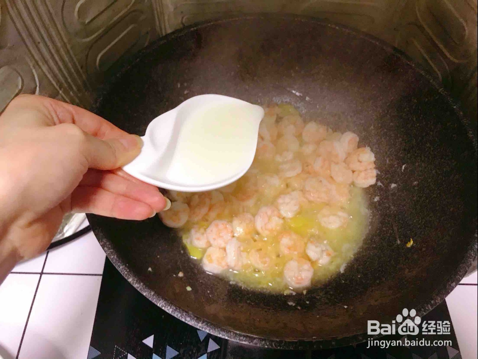 家常菜：葱爆虾仁