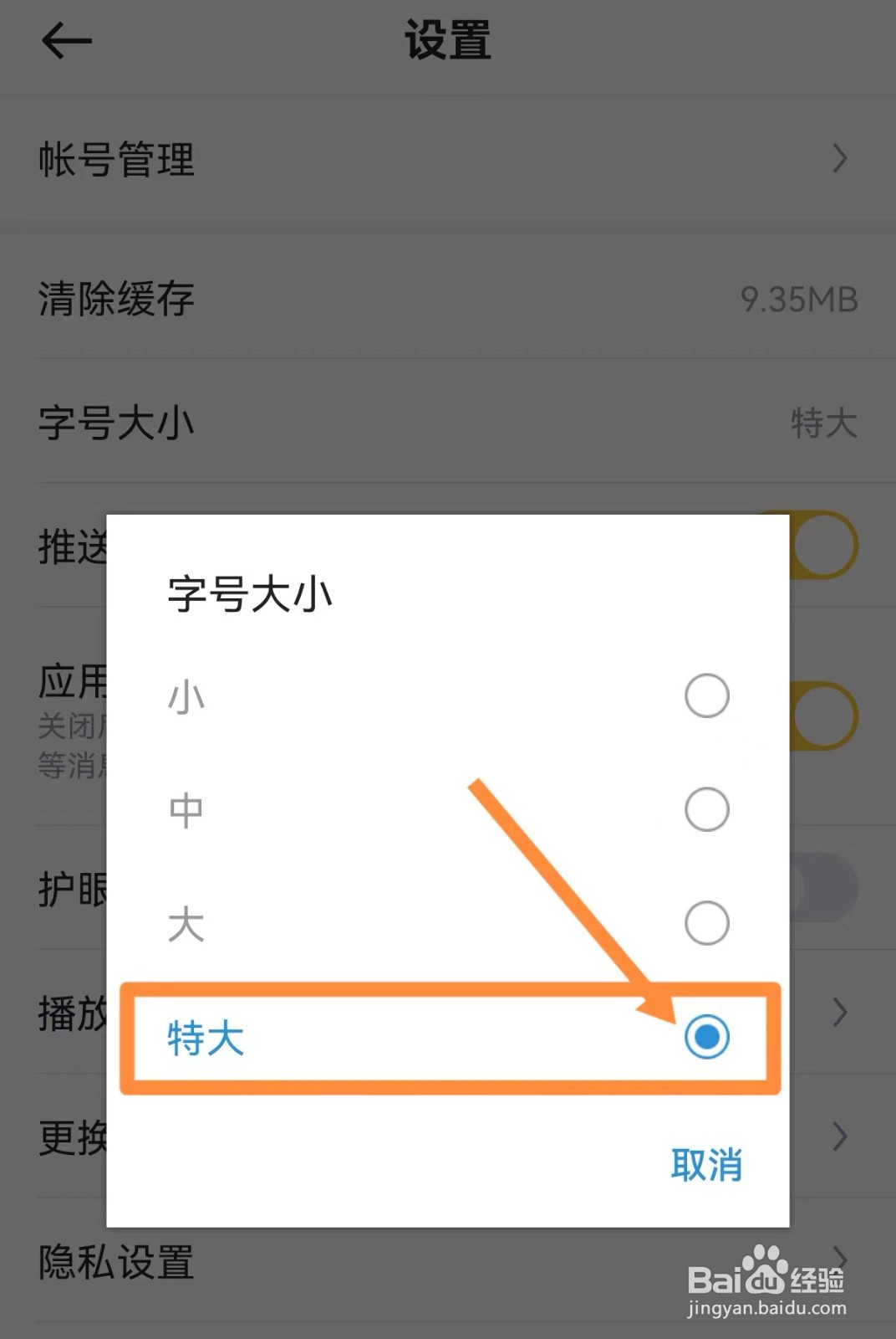 懂车帝怎么设置特大字号
