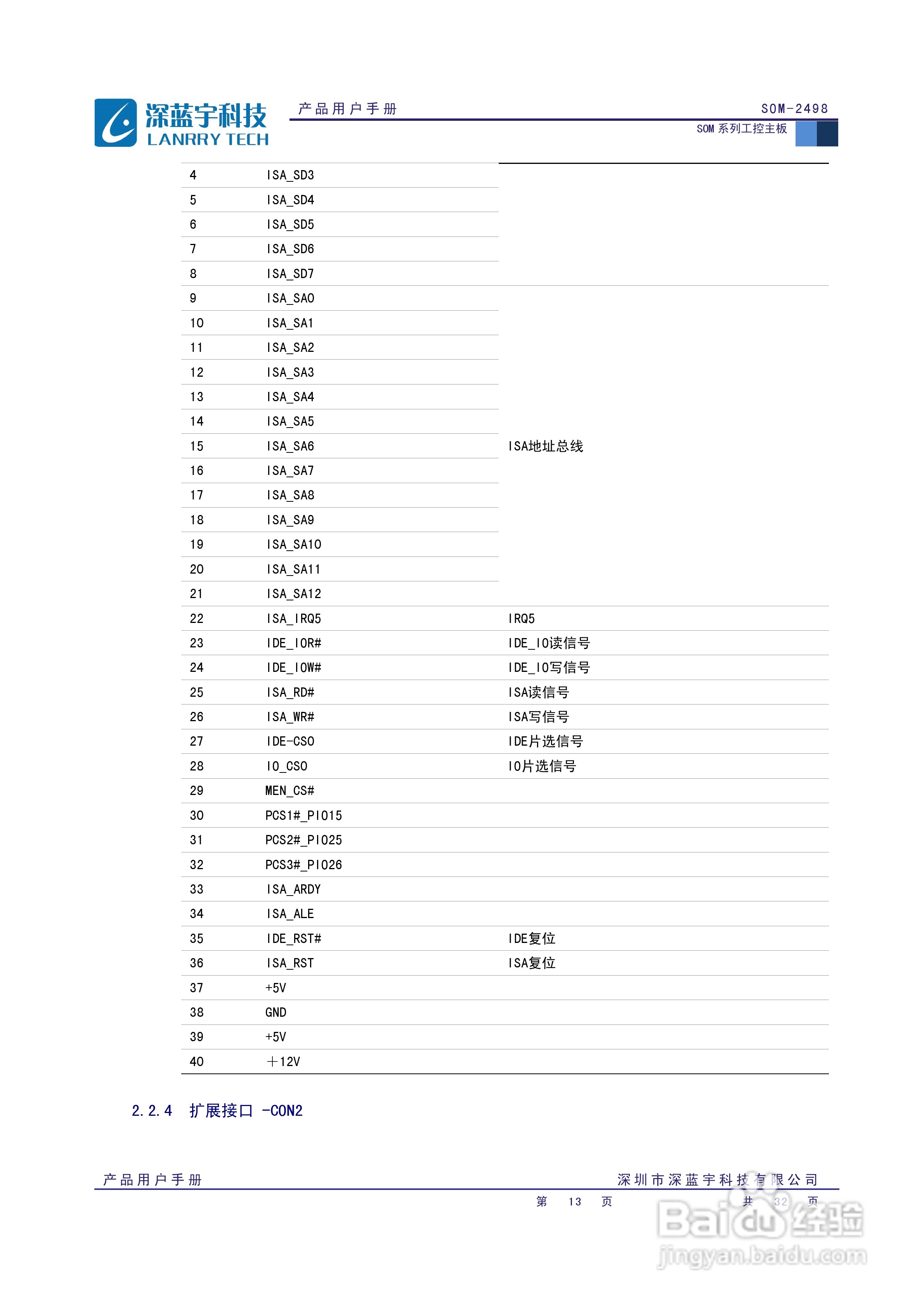 深蓝宇SOM-2498主板用户手册:[2]