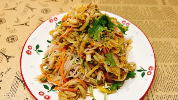 娃娃菜麻酱拌粉丝