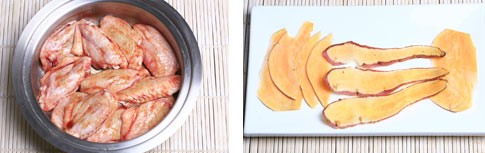 烤红薯鸡翅的做法