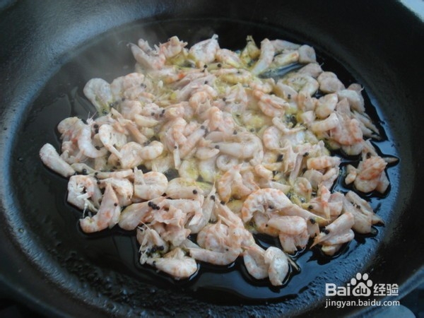 韭菜炒磷虾的做法