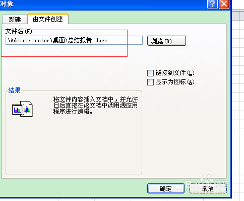 怎样在excle中插入文档文件