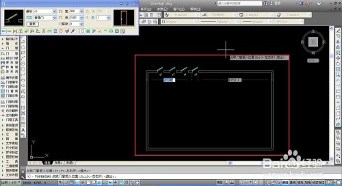 如何使用CAD在墙体上插入门