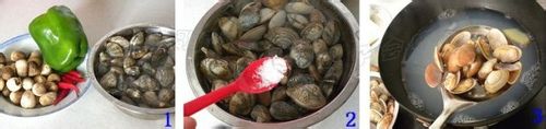蚝油草菇爆花蛤