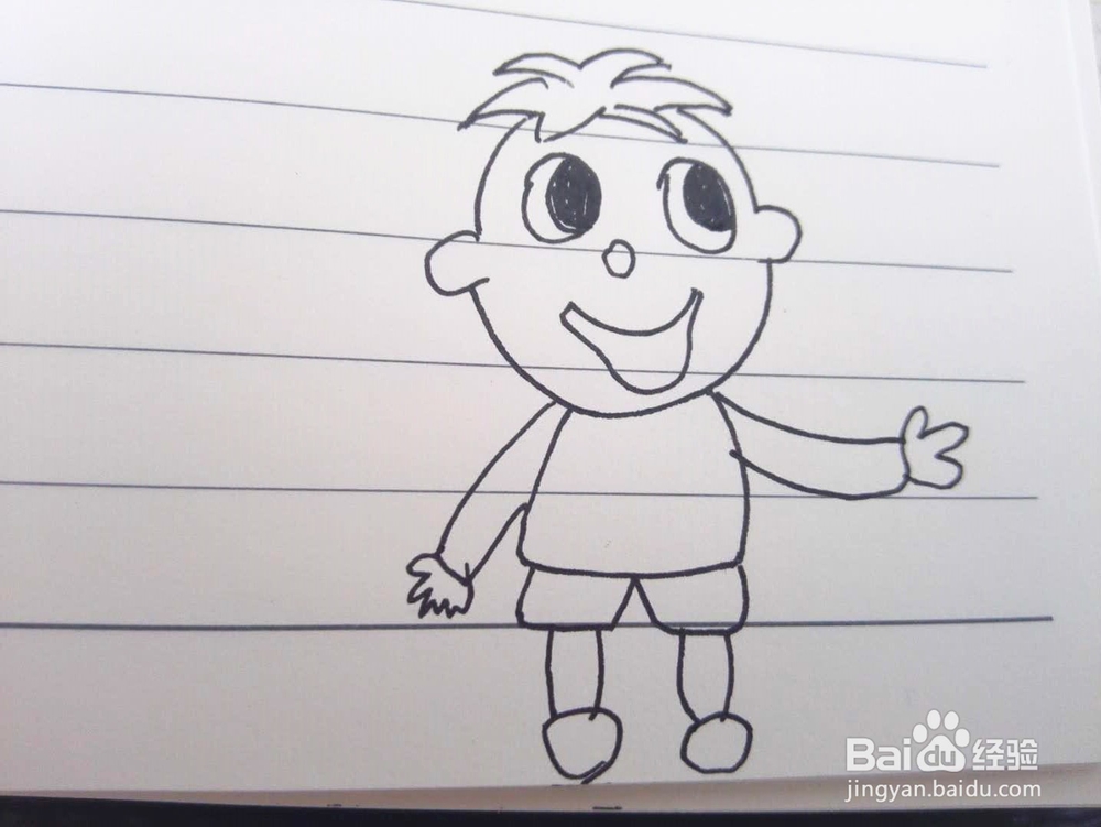 简笔画之旺旺小孩