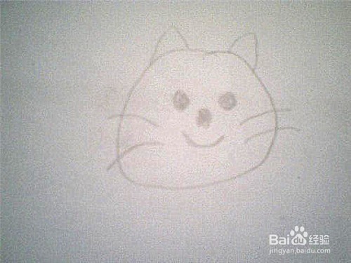 简笔画大脸猫的画法