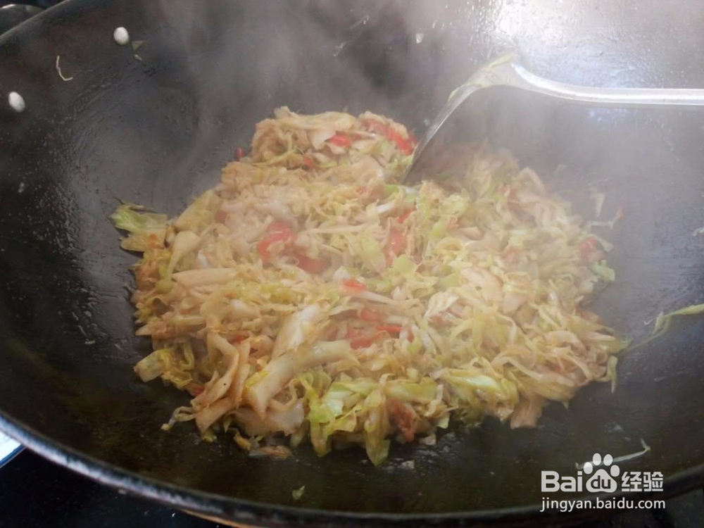 家常菜红西柿炒甘蓝