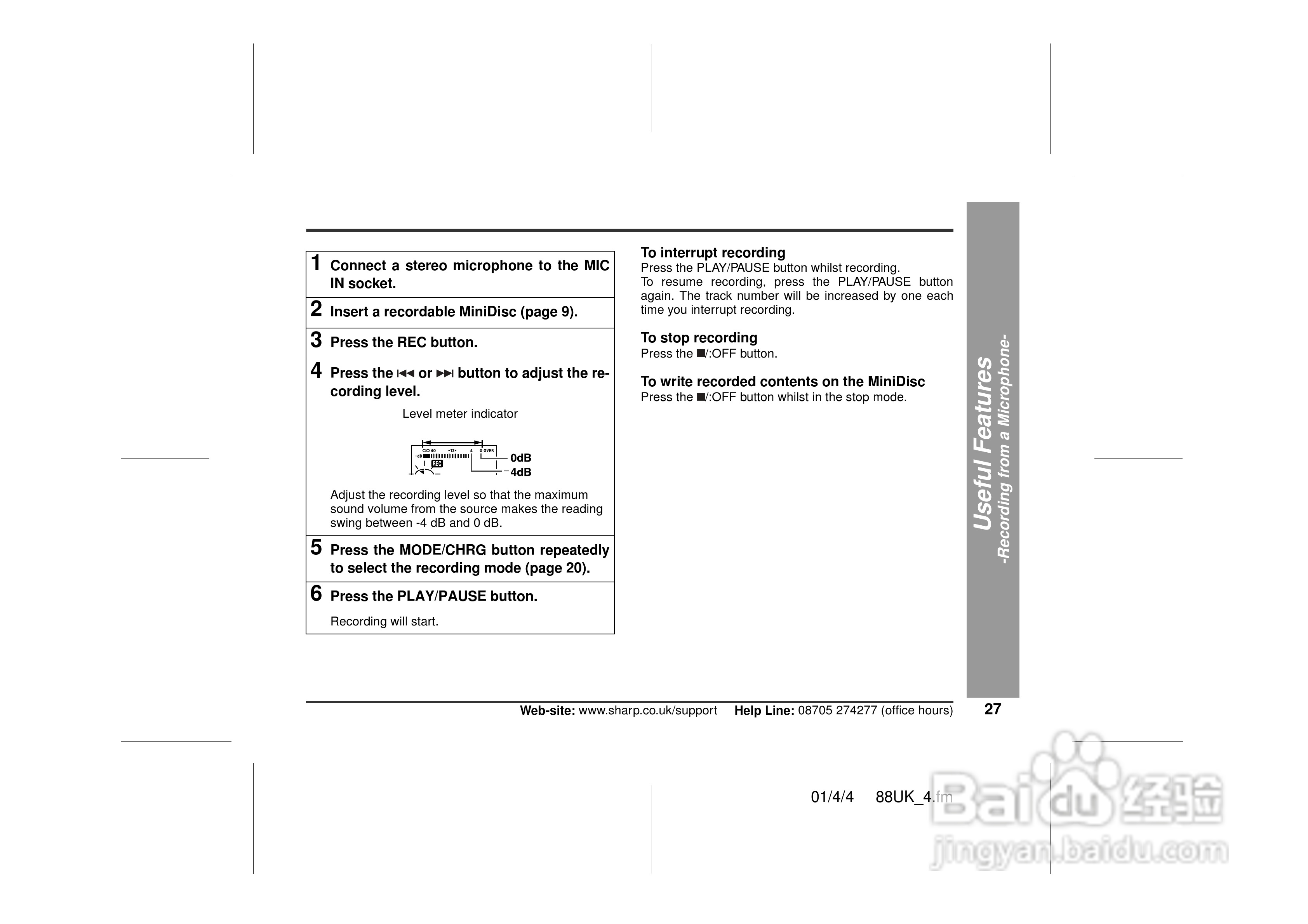 夏普MD-MT88H数码影音使用说明书:[3]