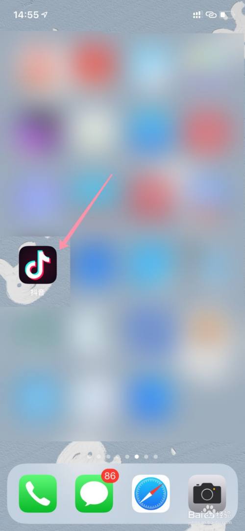 进入桌面打开抖音