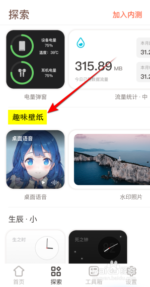 灵动岛APP里面壁纸怎么设置？