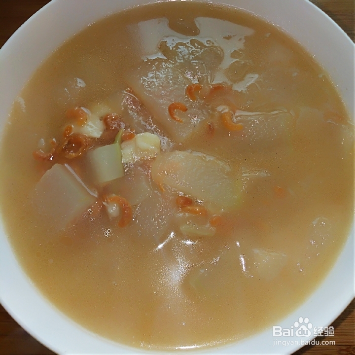 奶奶教你做海米金钩冬瓜汤