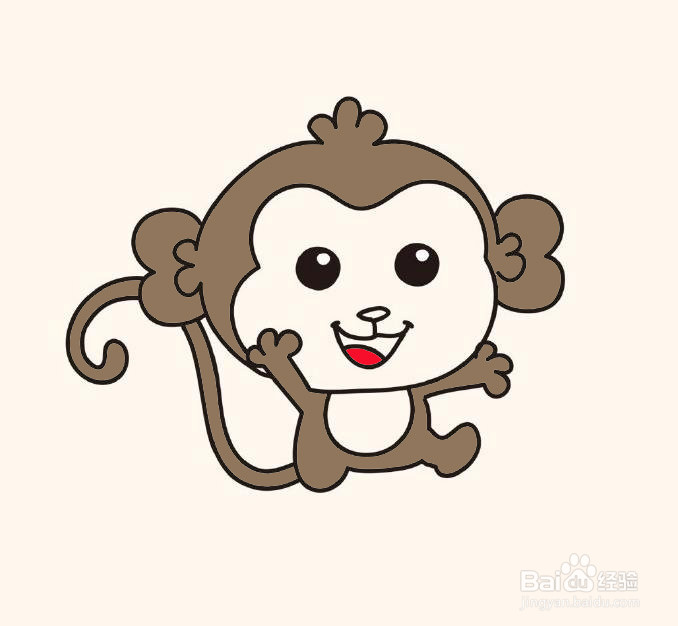 拟人猴子简笔画图片