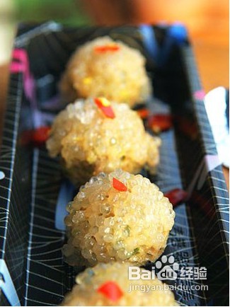 西米肉丸子的做法