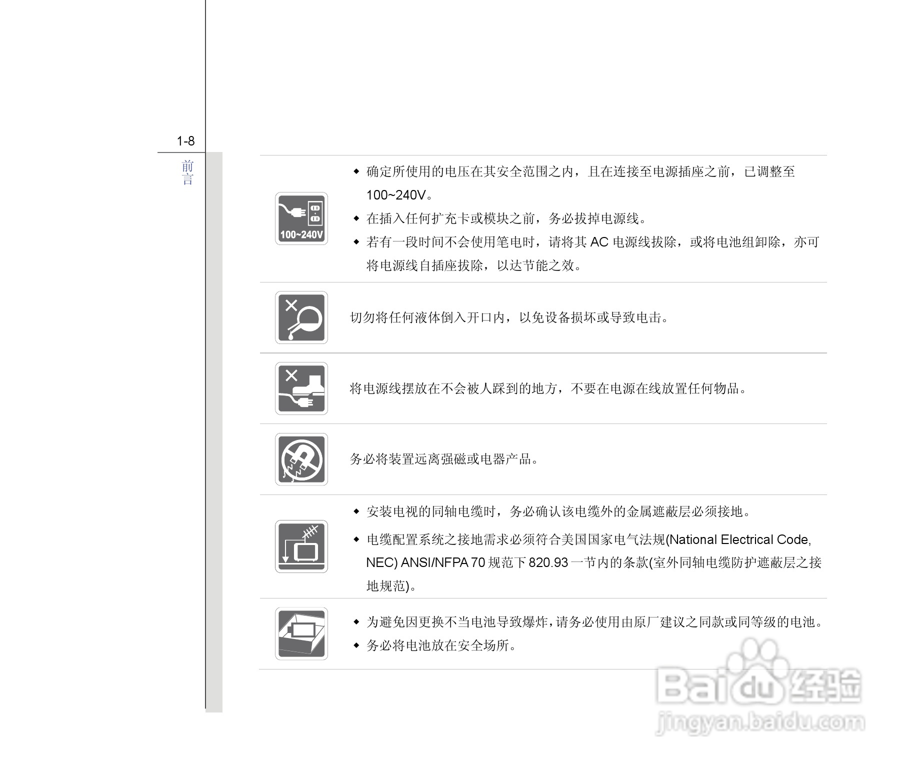 微星MSI FX420笔记本电脑使用说明书:[1]