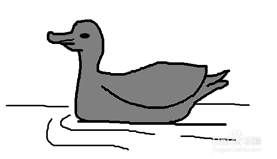 如何画鸭的简笔画