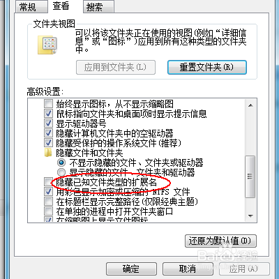 WIN7如何查看文件扩展名