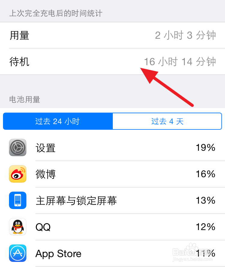 iPhone6怎么查看电池使用时间