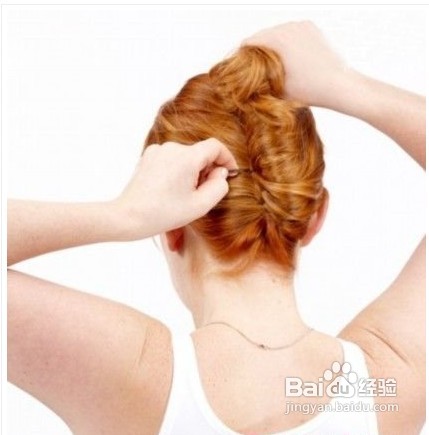 法国优雅的发髻盘发步骤