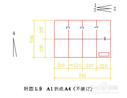 A0、A1、A2、A3图纸折叠方法