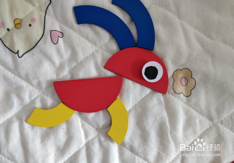 用幼儿积木怎么拼一只奔跑的兔子