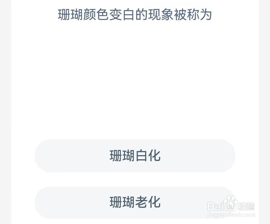 珊瑚颜色变白的现象被称为神奇海洋