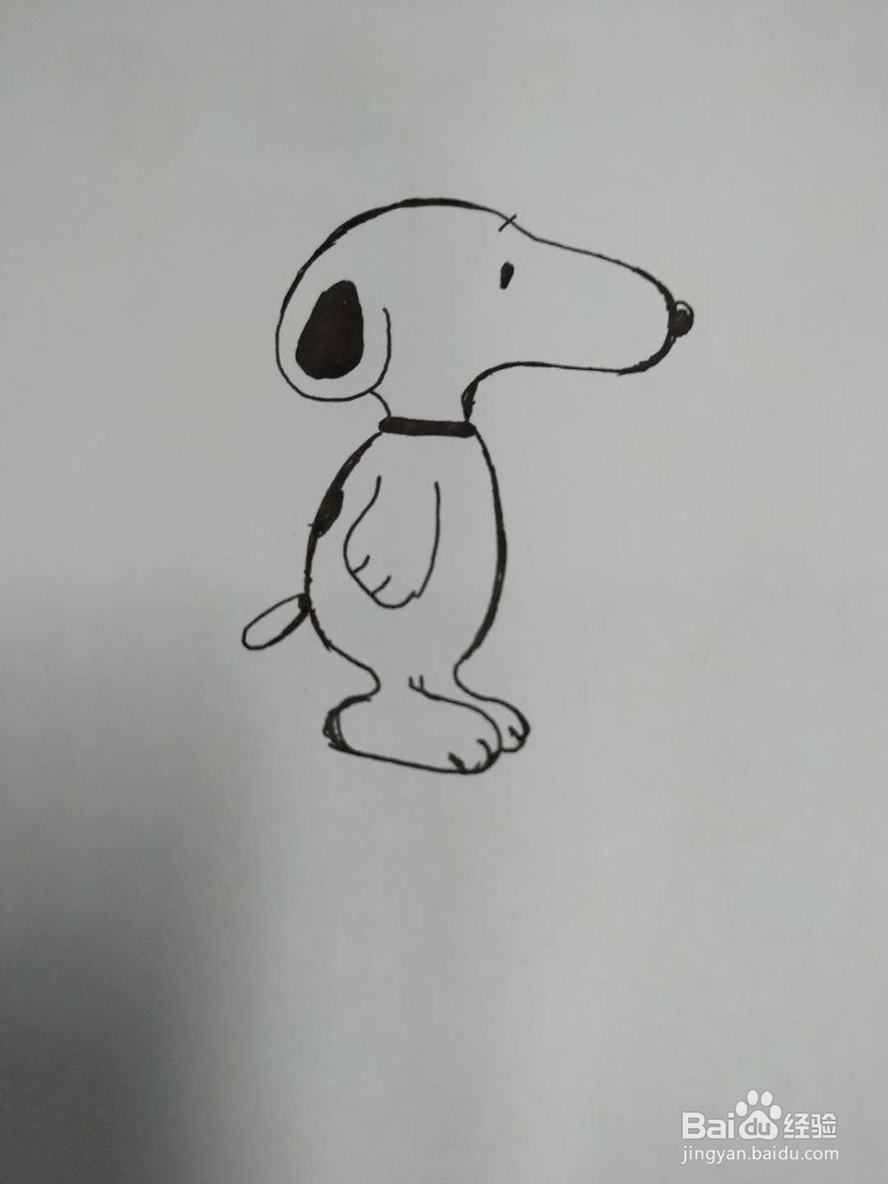 怎么画史努比