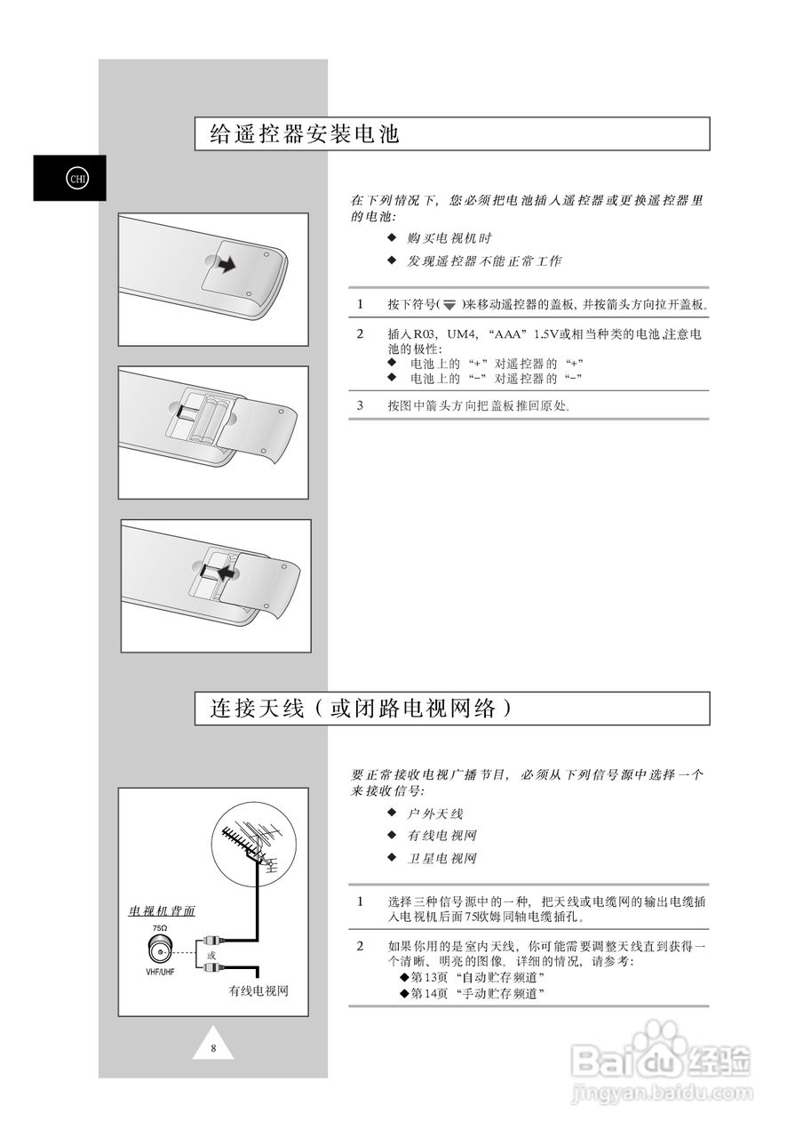 三星CS34A10彩色电视机使用说明书:[1]