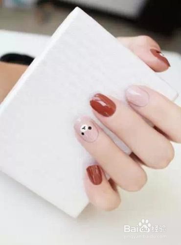 可爱的小熊美甲教程