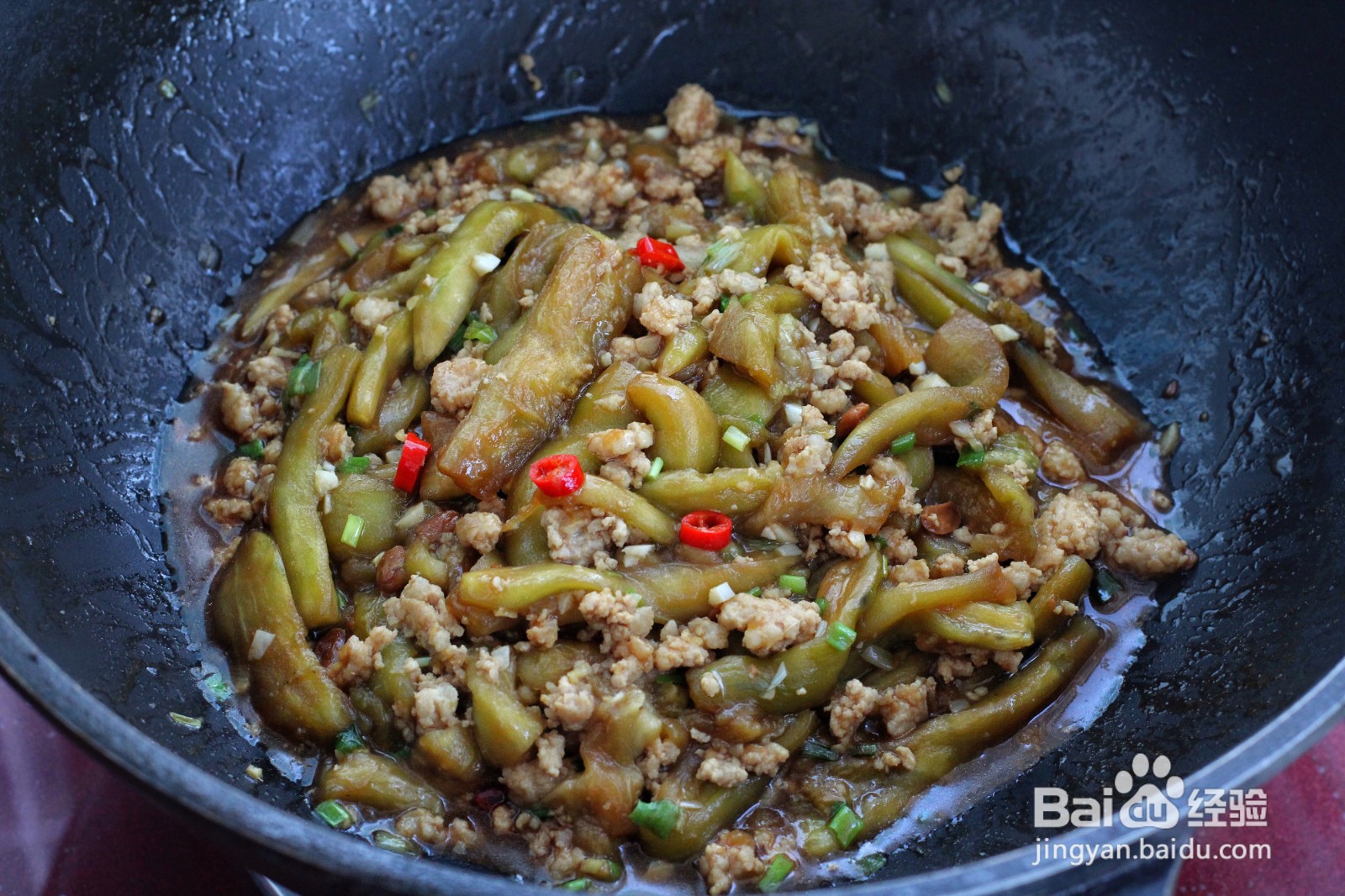 怎么做酱烧肉末茄子