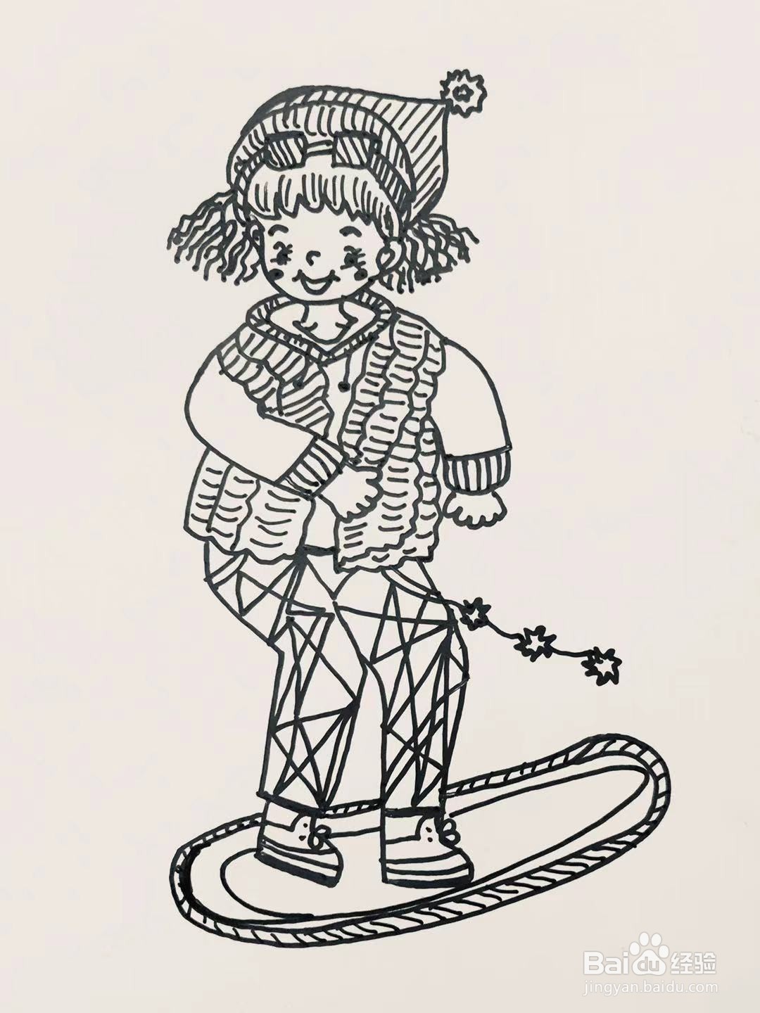 插画教程之如何画一个滑雪的女孩