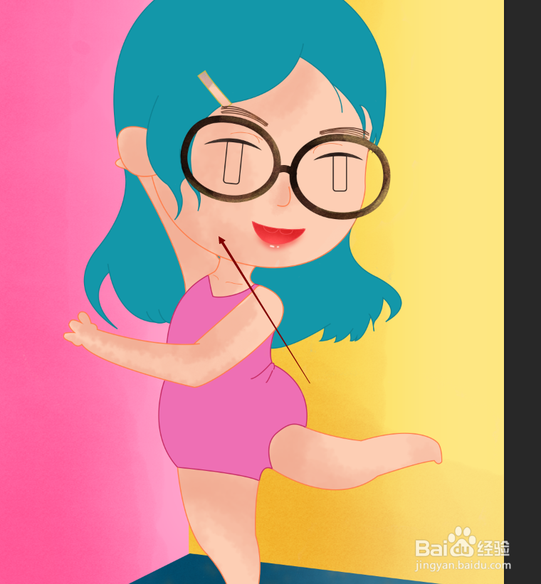教你用ps+ai画一个跳舞的小孩插画