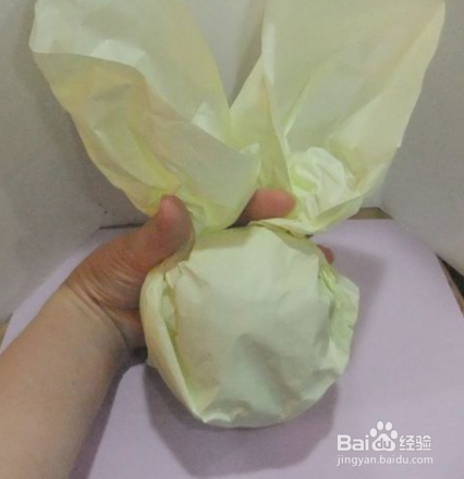 兔子形状的圆形礼物包装教程