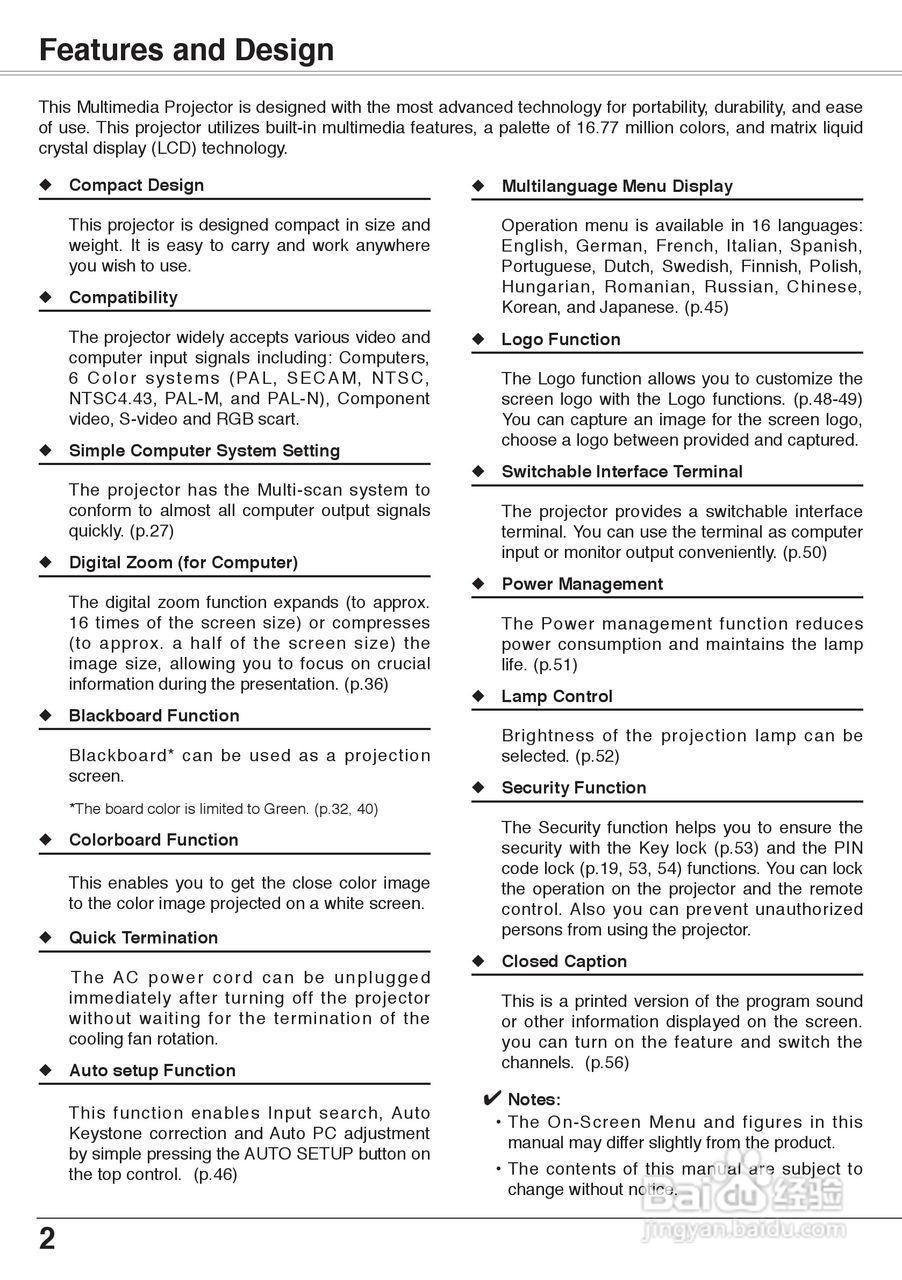 三洋 PLC-XW60投影机说明书:[1]