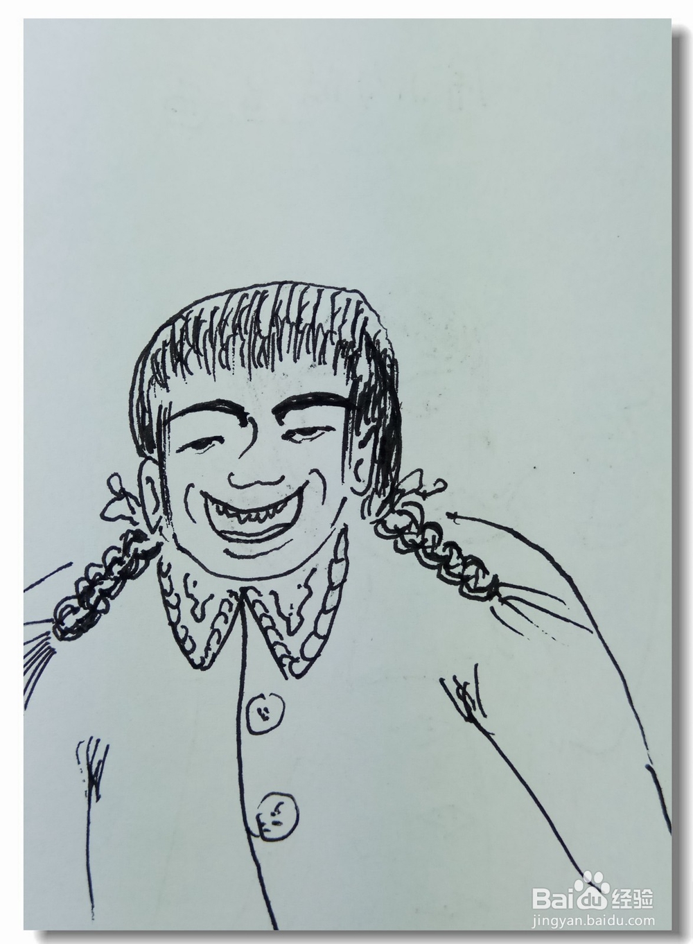 怎样画钢笔画“哈哈笑”