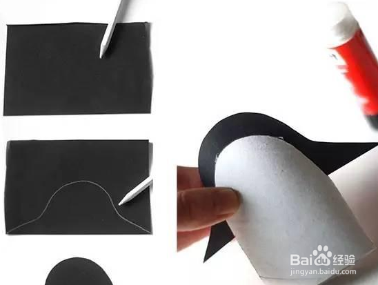 企鹅卷纸筒的制作方法