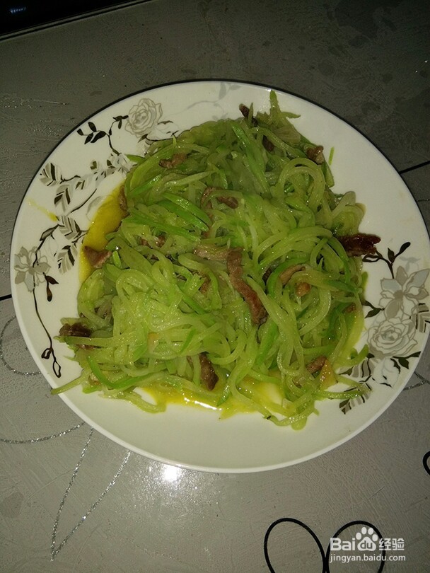 佛手瓜炒肉丝
