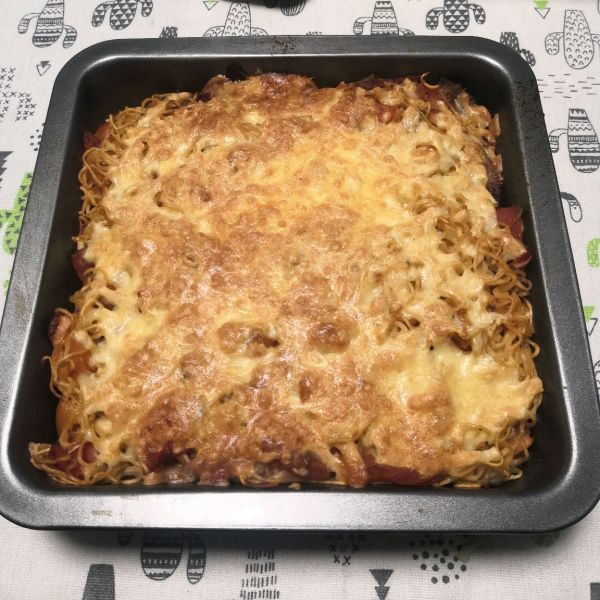 番茄芝士焗全蛋面