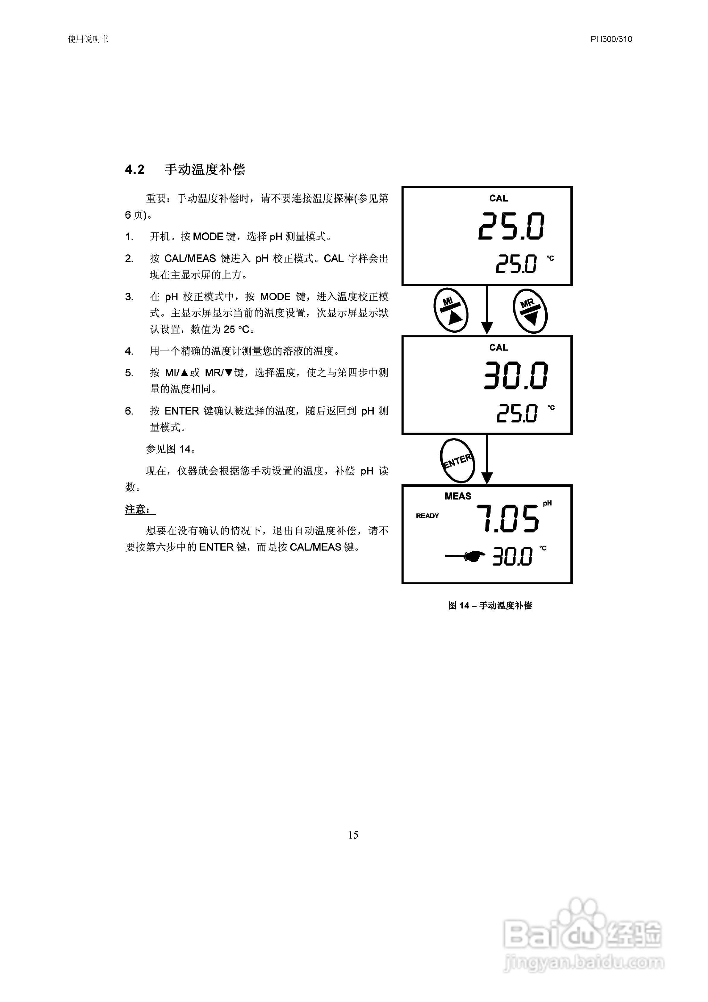 OAKION pH300/310防水便携式pH/mV/温度仪使用说明书:[2]