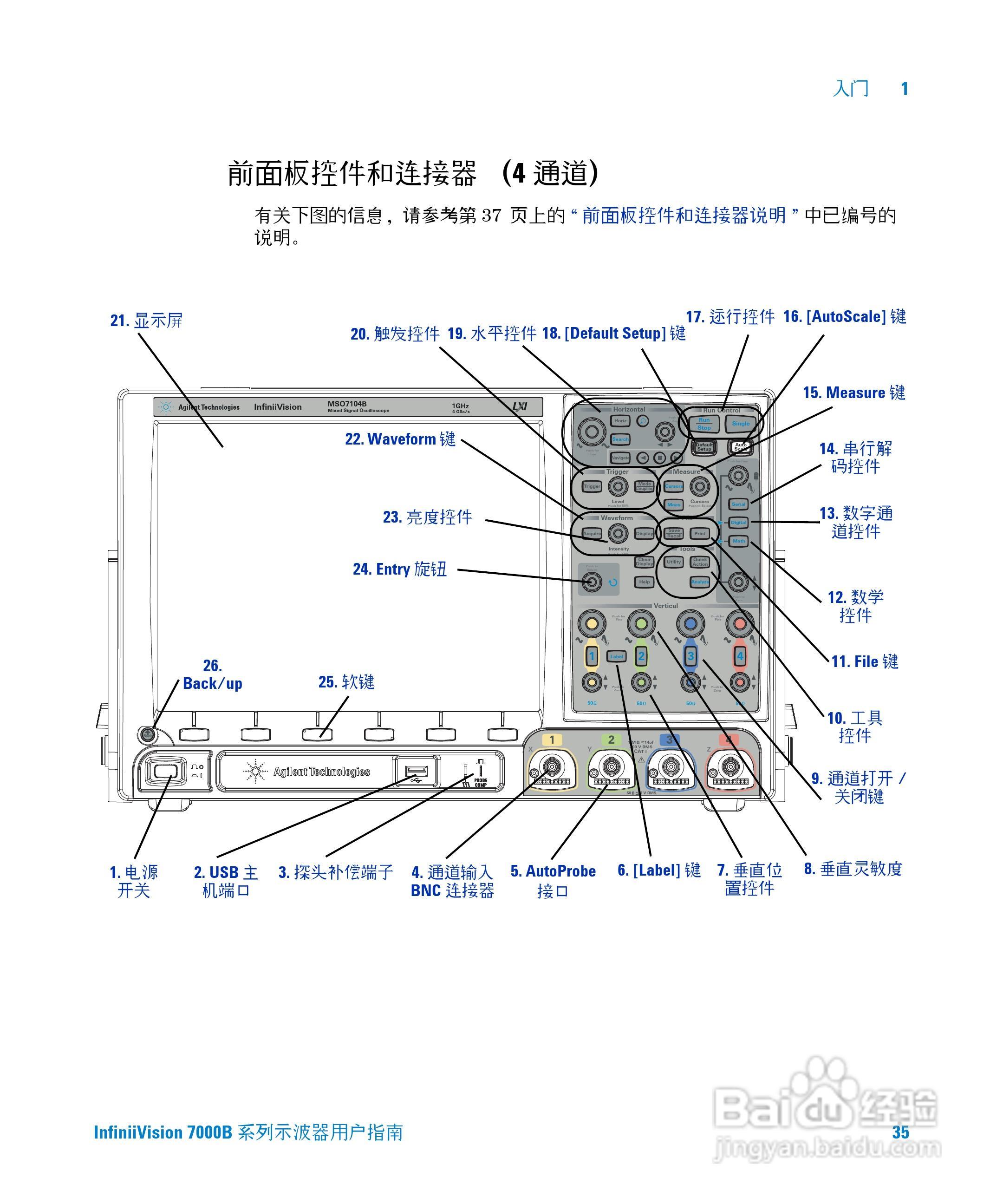 安捷伦DSO7104B数字示波器用户手册:[4]