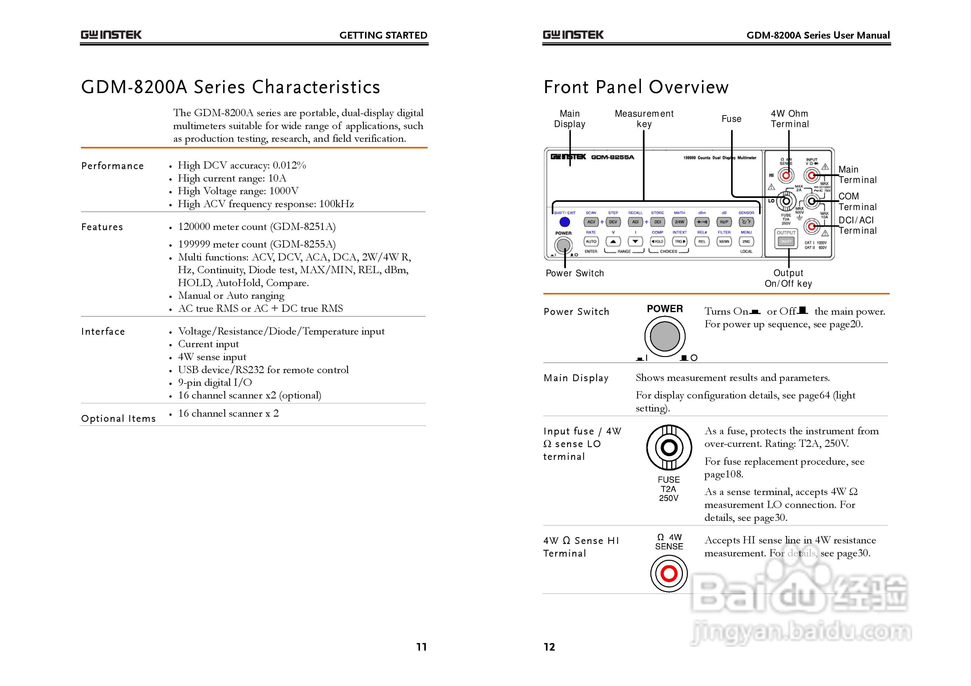 固纬GDM-8251A数字万用表使用说明书:[1]