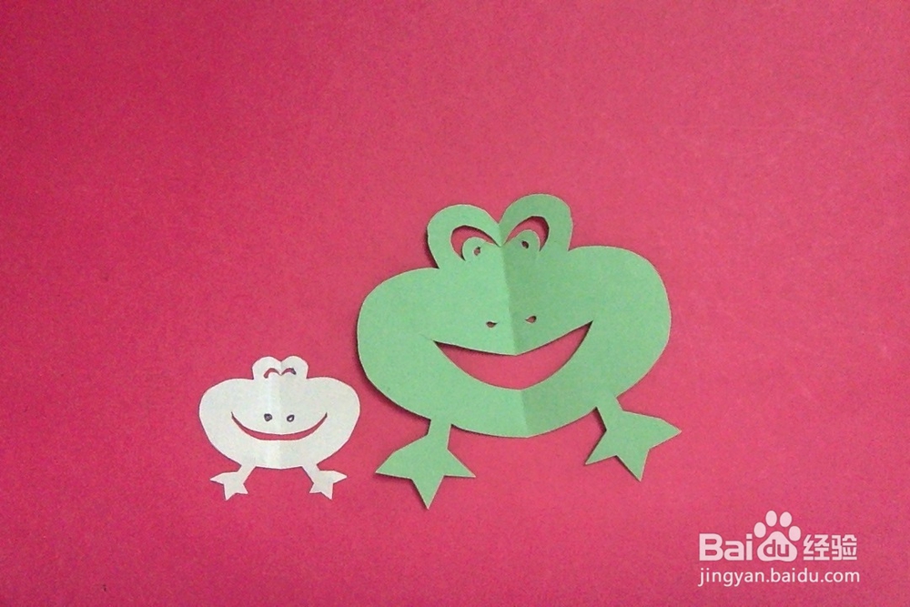 怎么剪卡通小青蛙的剪法简儿童单手工剪纸青蛙儿