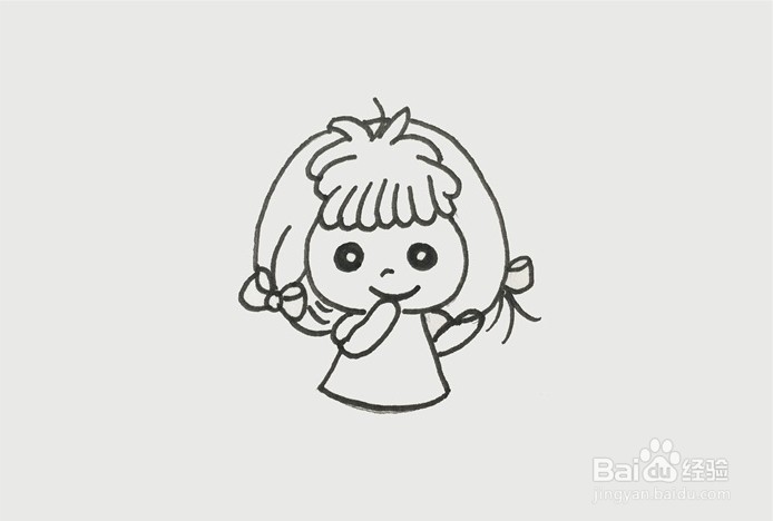 伴儿成长简笔画系列-怎样画怎么画萌女孩