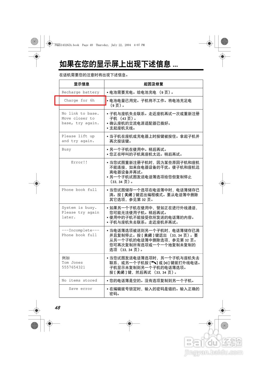 松下无绳电话KX-TG2369CN使用说明书:[5]