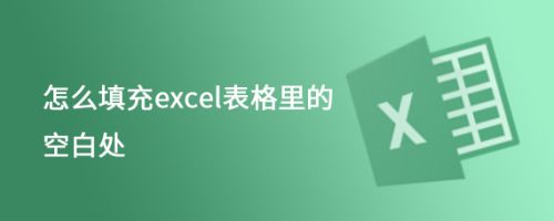 怎么填充excel表格里的空白处
