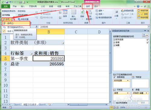 在Excel中如何重命名数据透视表