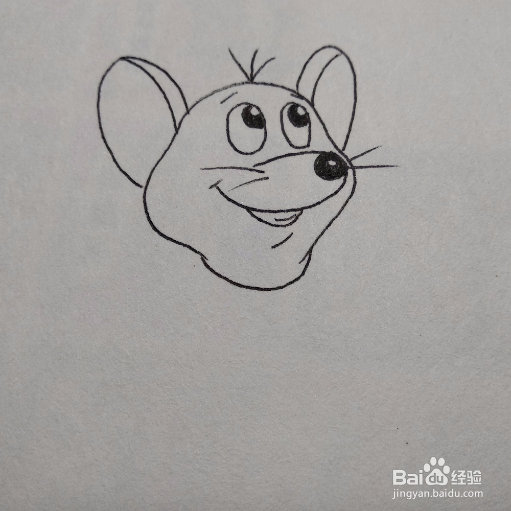 怎么画一个吃的特别胖的小老鼠卡通简笔画