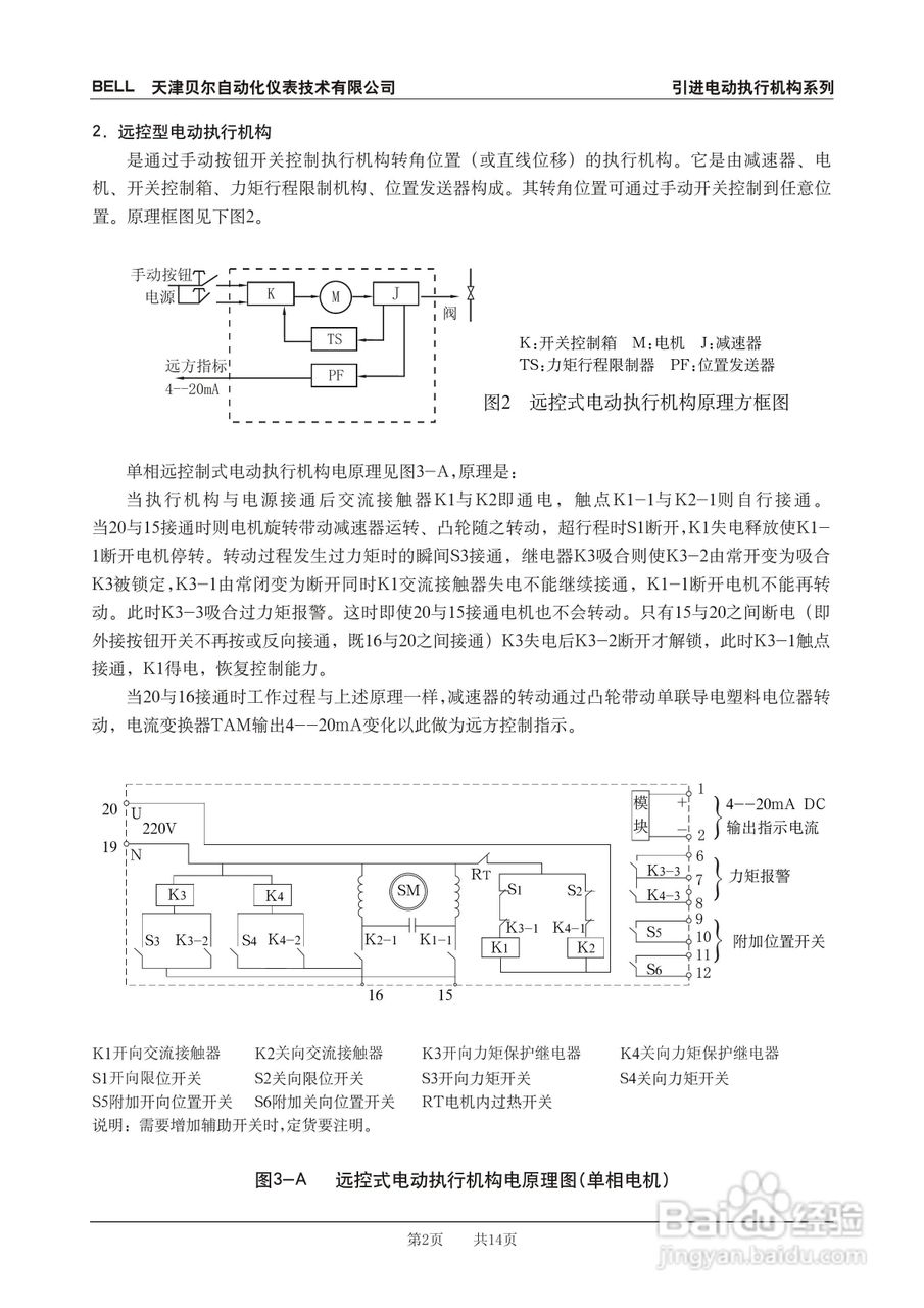 BELL引进法国系列电动执行机构使用说明书:[1]